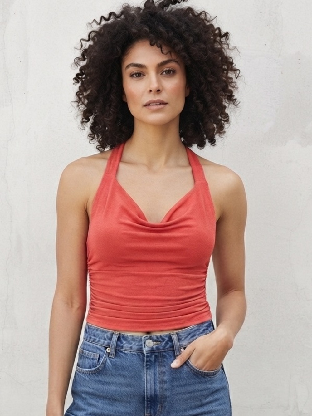 FREE PEOPLE Electric Bloom Halter Top